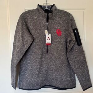 Oklahoma Sooners Antigua Quarter Zip Fleece Lined Jacket‎ Womens Sz L NWT $105